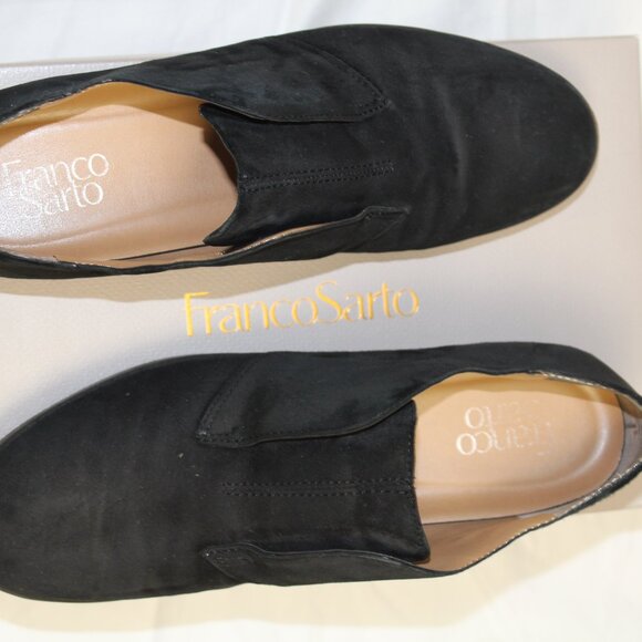 Franco Sarto Lucille Black Women's Leather Suede Shoe Size 9M - Picture 6 of 15
